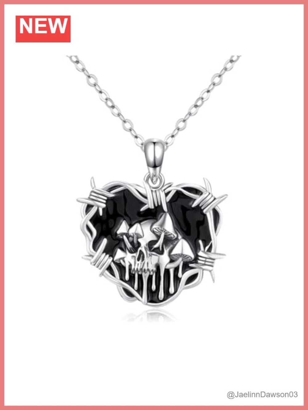 925 Sterling Silver Skull Pendant Necklace Gothic Halloween Jewelry Gift